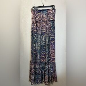 Curations Snake Print Maxi Stretchy Dress  Size Small